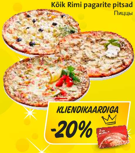 Kõik Rimi pagarite pitsad  -20%