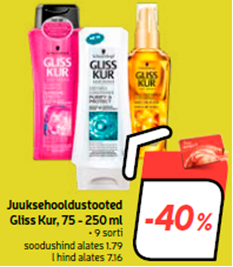 Juuksehooldustooted Gliss Kur, 75 - 250 ml  -40%
