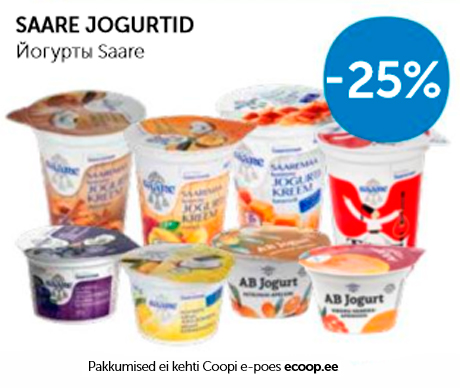 SAARE JOGURTID -25%