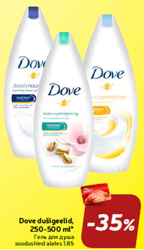 Dove dušigeelid, 250-500 ml*  -35%