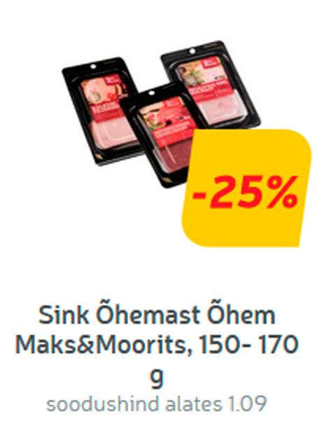 Maks&Mooritsa Õhemast Õhem sarja singid, 150- 170 g -25%