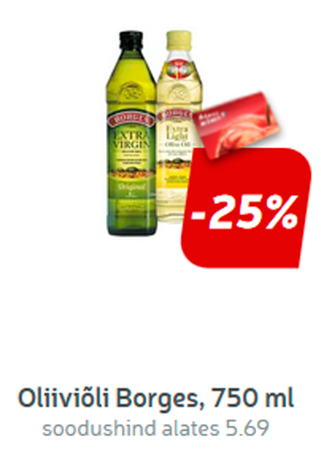 Oliiviõli Borges, 750 ml -25%