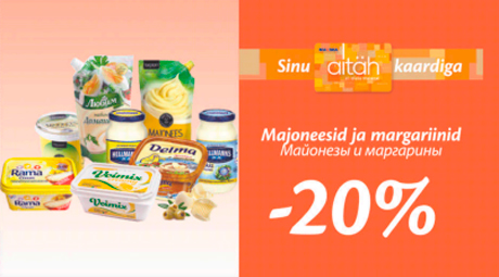 Majoneesid ja margariinid -20%