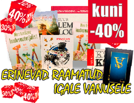 ERINEVAD RAAMATUD IGALE VANUSELE -40%