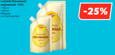 Lemmik Provansaal majoneesid -25%