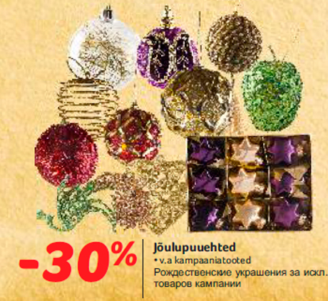 Jõulupuuehted -30%