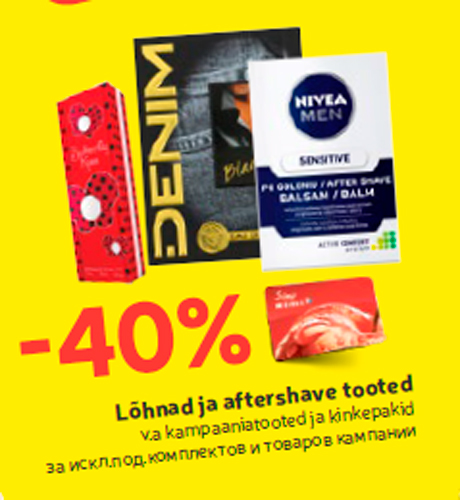 Lõhnad ja aftershave tooted  -40%