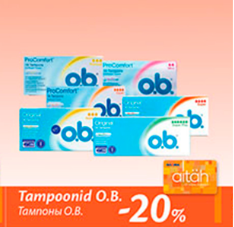 Tampoonid O.B.  -20%