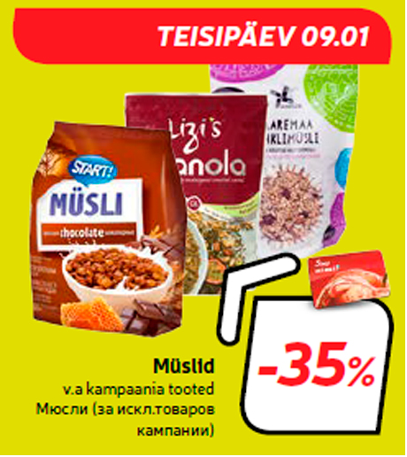 Müslid  -35%