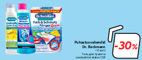 Puhastusvahendid Dr. Beckmann  -30%