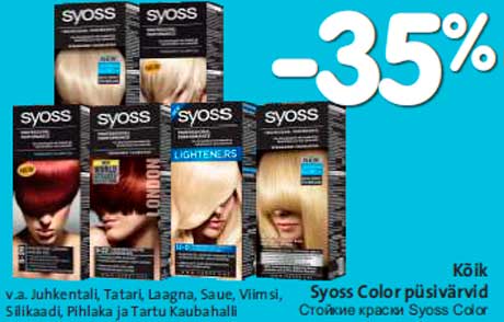 Kõik Syoss Color püsivärvid -35%