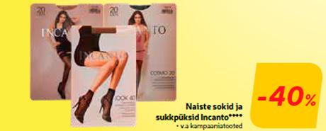 Naiste sokid ja sukkpüksid Incanto****  -40%