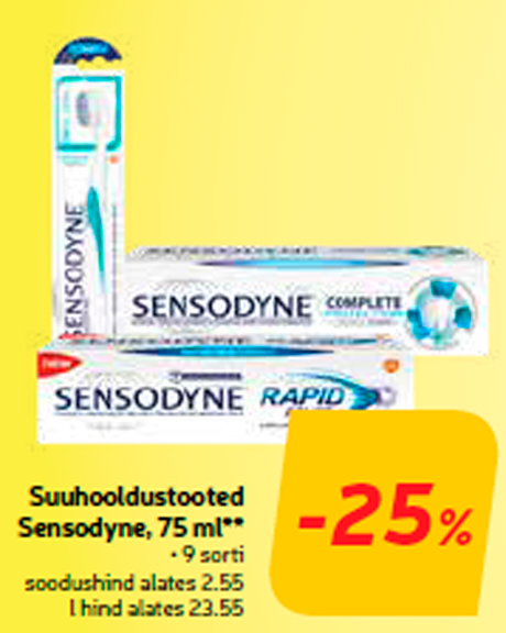 Suuhooldustooted
Sensodyne, 75 ml**
