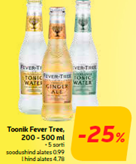 Toonik Fever Tree, 200 - 500 ml  -25%
