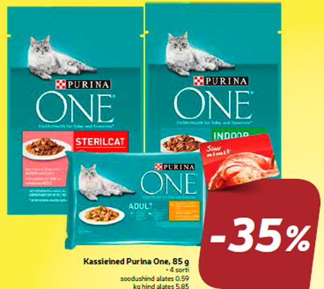 Kassieined Purina One, 85 g  -35%
