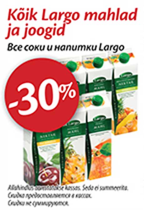 Kõik Largo mahlad ja joogid -30%