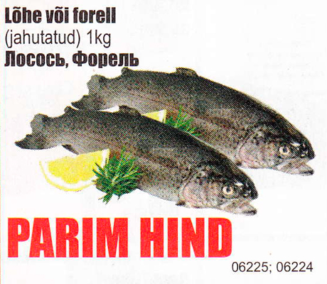 Lõhe või forell - PARIM HIND