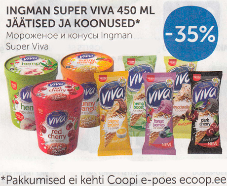 INGMAN SUPER VIVA 450 ML JÄÄTISED JA KOONUSED*  -35%