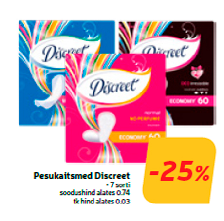 Pesukaitsmed Discreet  -25%
