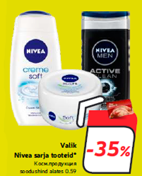 Valik Nivea sarja tooteid* -35%