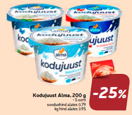 Kodujuust Alma, 200 g -25%