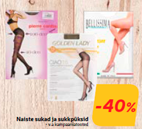 Naiste sukad ja sukkpüksid -40%