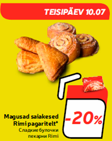 Magusad saiakesed Rimi pagaritelt*  -20%