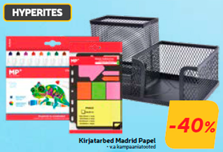 Kirjatarbed Madrid Papel  -40%
