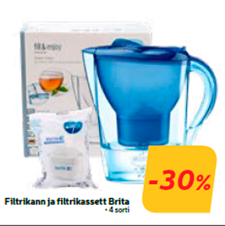 Filtrikann ja filtrikassett Brita  -30%
