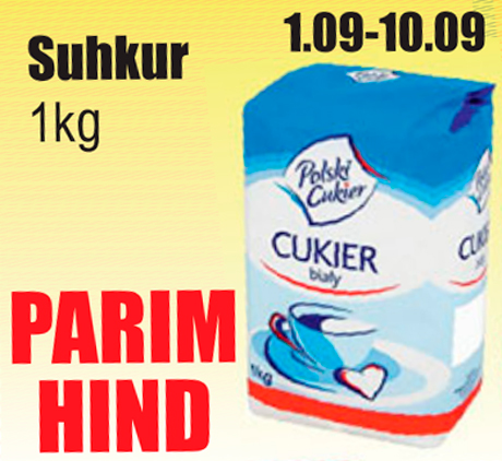 Suhkur, 1 kg  -  PARIM HIND