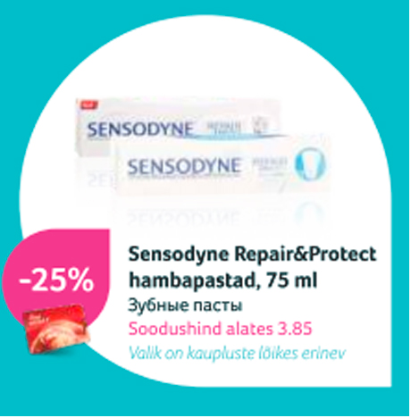 Sensodune Repair&Protect hambapastad, 75 ml -25%