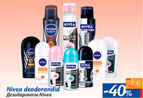 Nivea deodorandid  -40%