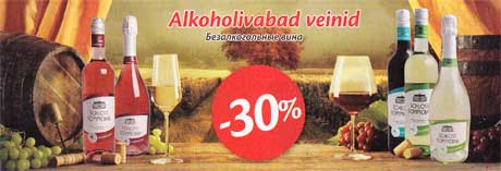 Alkoholivabad  veinid  -30%