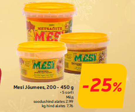 Mesi Jõumees, 200 - 450 g  -25%
