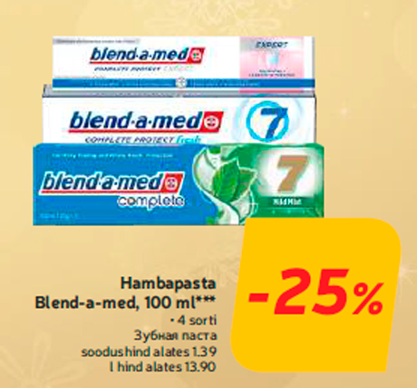 Hambapasta
Blend-a-med, 100 ml***  -25%
