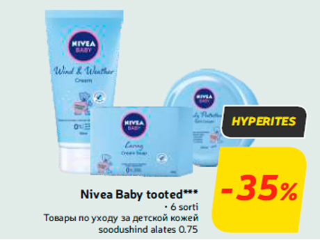 Nivea Baby tooted***  -35%
