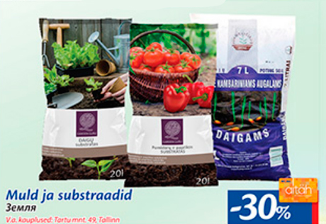 Muld ja substraadid  -30%