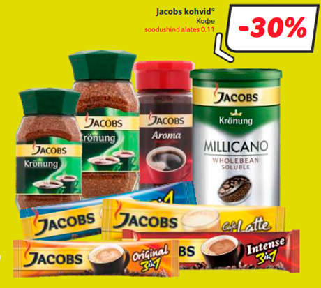 Jacobs kohvid*  -30%