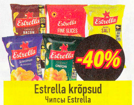 Estrella krõpsud  -40%