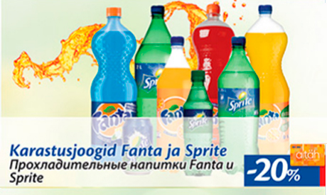 Karastusjoogid Fanta ja Sprite -20%