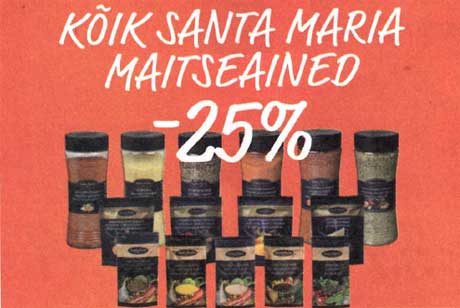 Kõik Santa Maria maitseained -25%