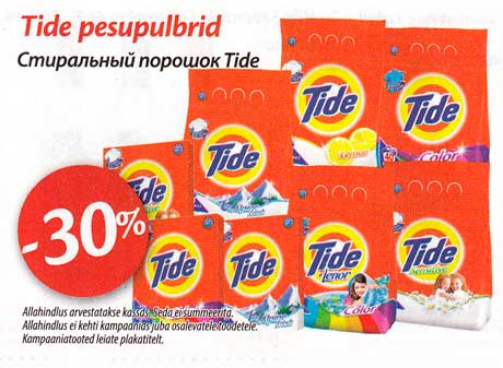 Tide pesupulbrid -30%