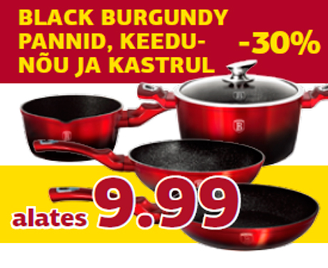 Black Burgundy pannid, keedunõu ja kastrul  -30%