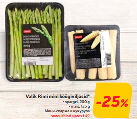 Valik Rimi mini köögiviljasid*  -25%