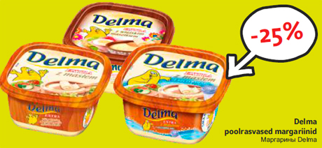 Delma poolrasvased margariinid -25%