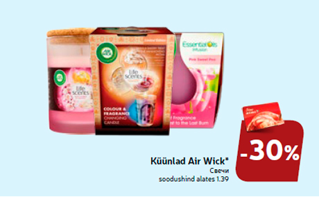 Küünlad Air Wick* -30%