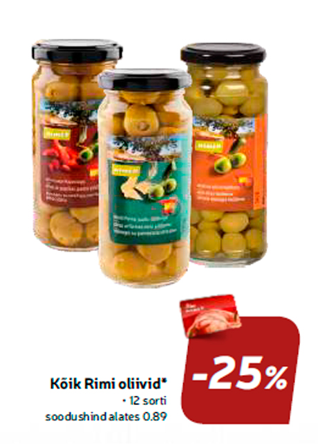 Kõik Rimi oliivid*  -25%