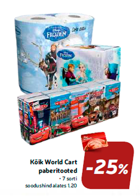 Kõik World Cart paberitooted  -25%