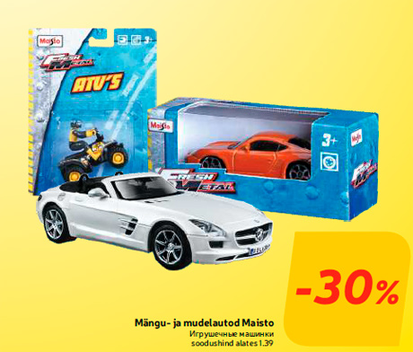 Mängu- ja mudelautod Maisto  -30%