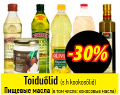 Toiduõlid  -30%